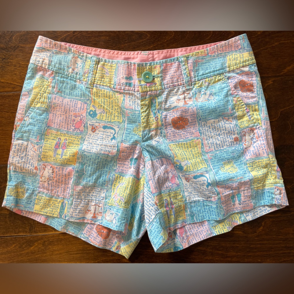 Lilly Pulitzer “Written in the Stars” print Callahan Shorts, size 2.